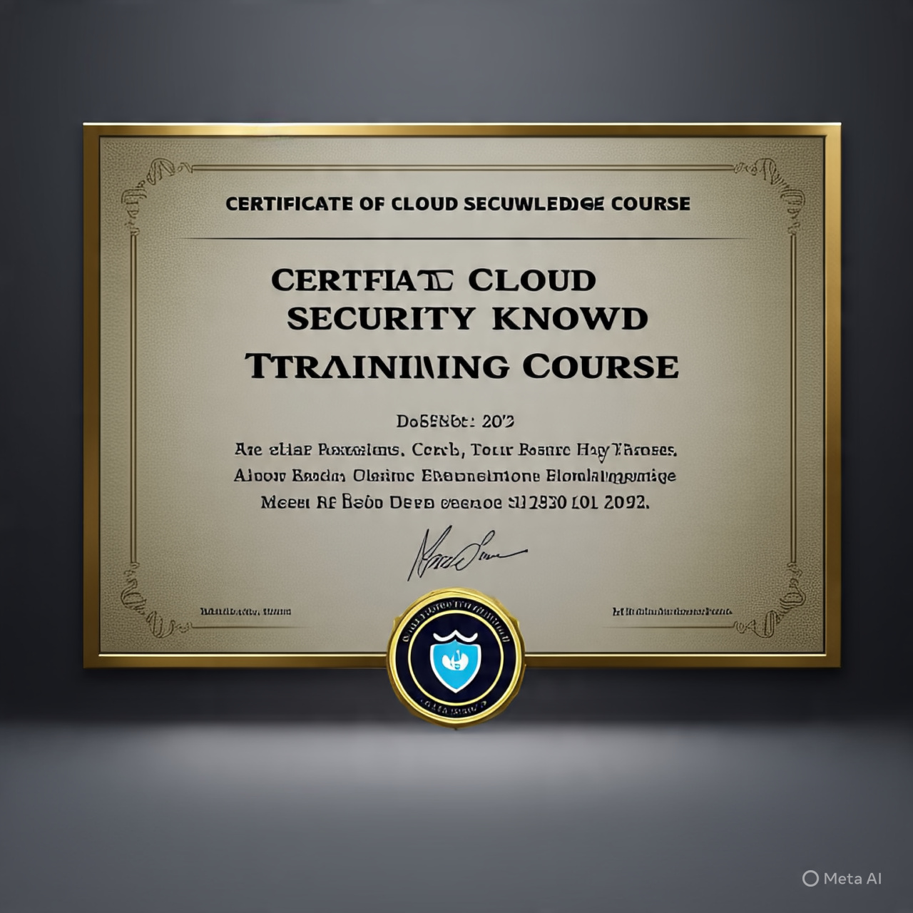 Certificate of Cloud Security Knowledge Training Course